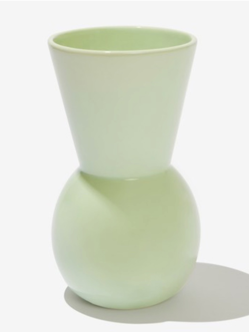 The Bouqs Co. 8 Inch Light Green Flower Vase for Home Decor